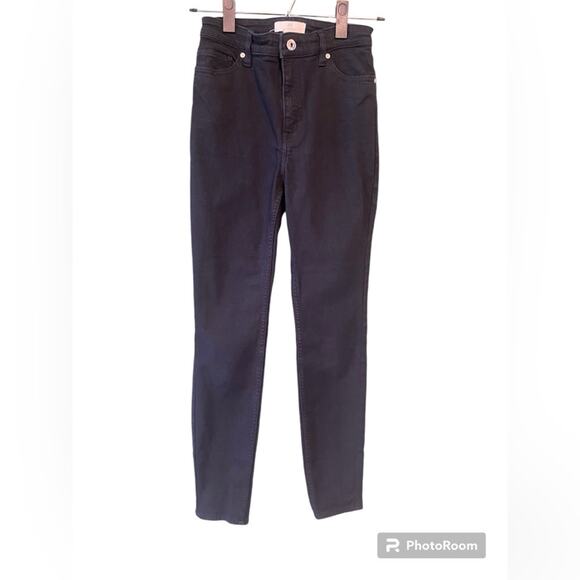 H&M Jeans Womens Size 2 Black Skinny Casual Stretch Denim Basic Staple Normcore - Picture 1 of 10